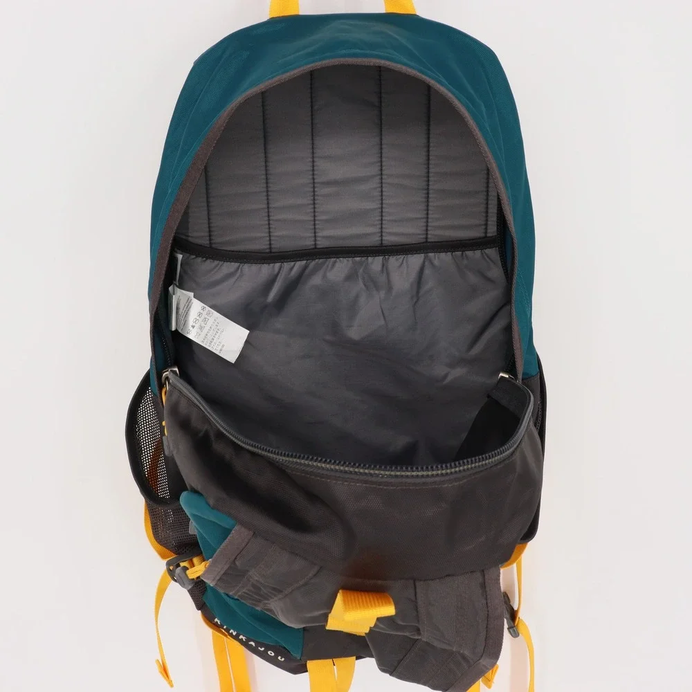 The North Face Kinkajou Backpack Teal Grey Yellow Hiking Daypack APNU T118/T518